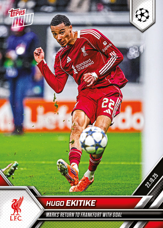 Hugo Ekitike - 2025-26 UCL Topps NOW® - Card 41 - PR: 792