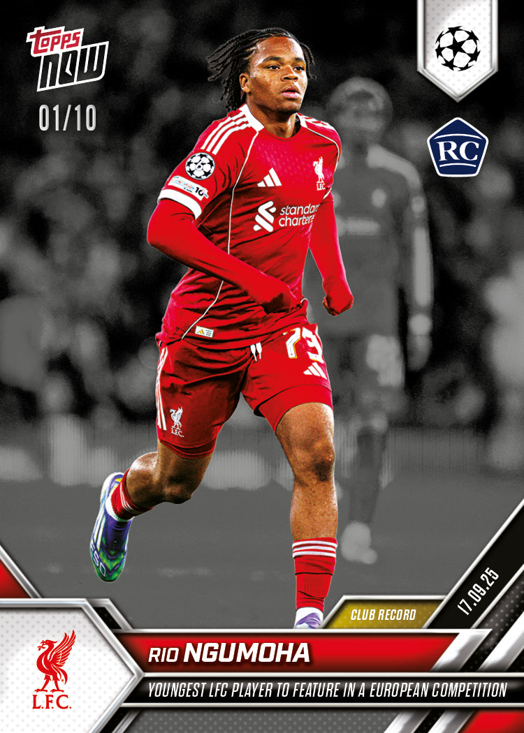Rio Ngumoha - 2025-26 UCL Topps NOW® - Card 14 - PR: 2412