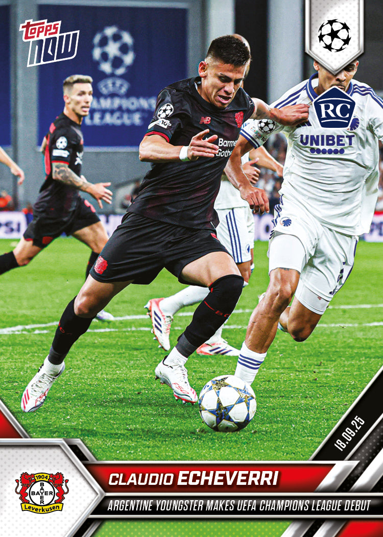 Claudio Echeverri - 2025-26 UCL Topps NOW® - Card 22 - PR: 846