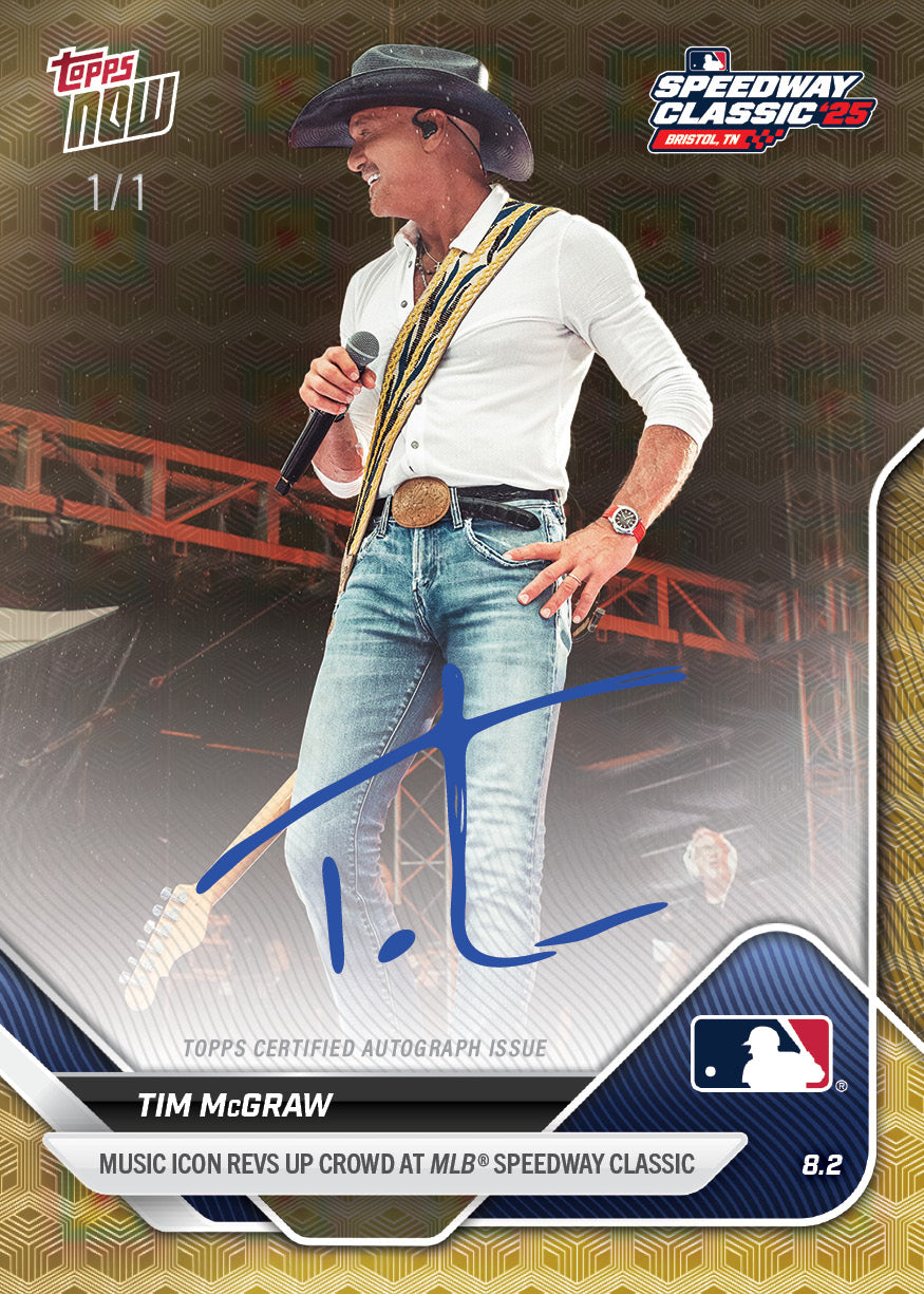 Tim McGraw - 2025 MLB Topps NOW® - Card 505 - LOOK FOR AUTOS - PR: 2821