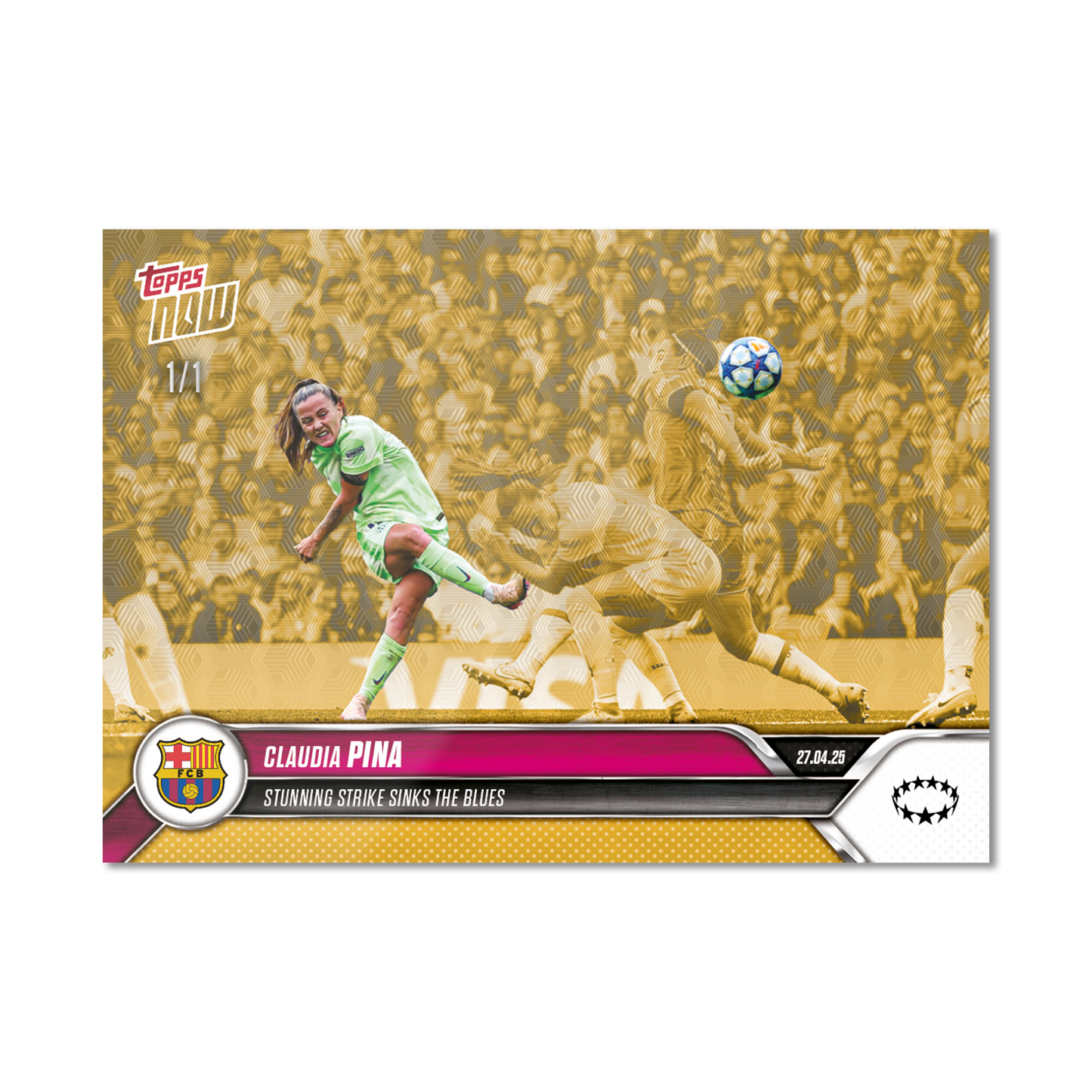 Claudia Pina - 2024-25 UWCL Topps NOW® - Card 24 - PR: 236