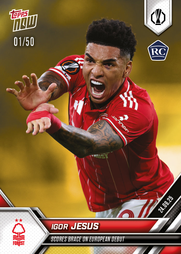 Igor Jesus - 2025-26 UEL Topps NOW® Card 1 - PR: 615