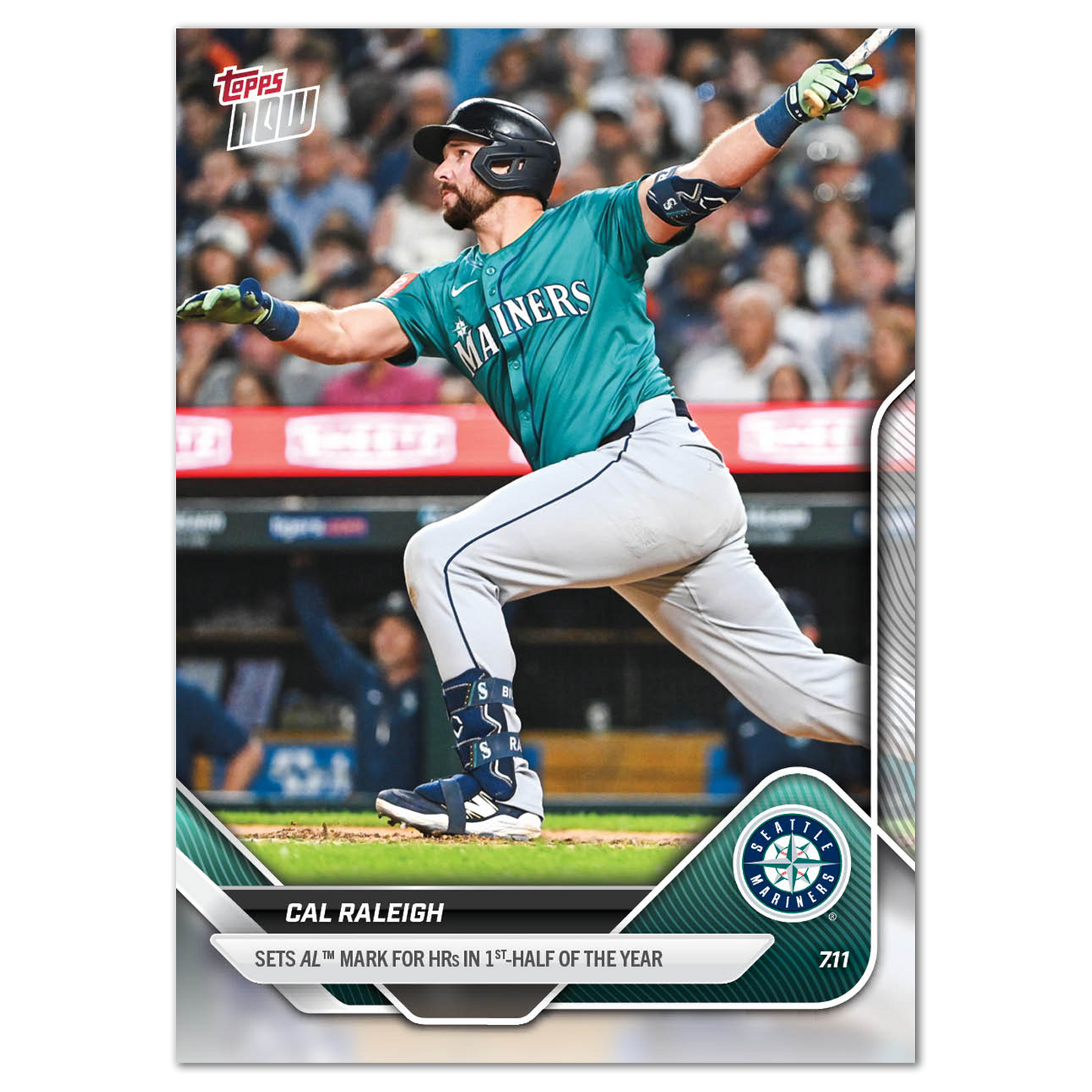 Cal Raleigh - 2025 MLB Topps NOW® - Card 413 - PR: 2407