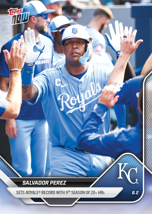 Salvador Perez - 2025 MLB Topps NOW® - Card 502 - PR: 531