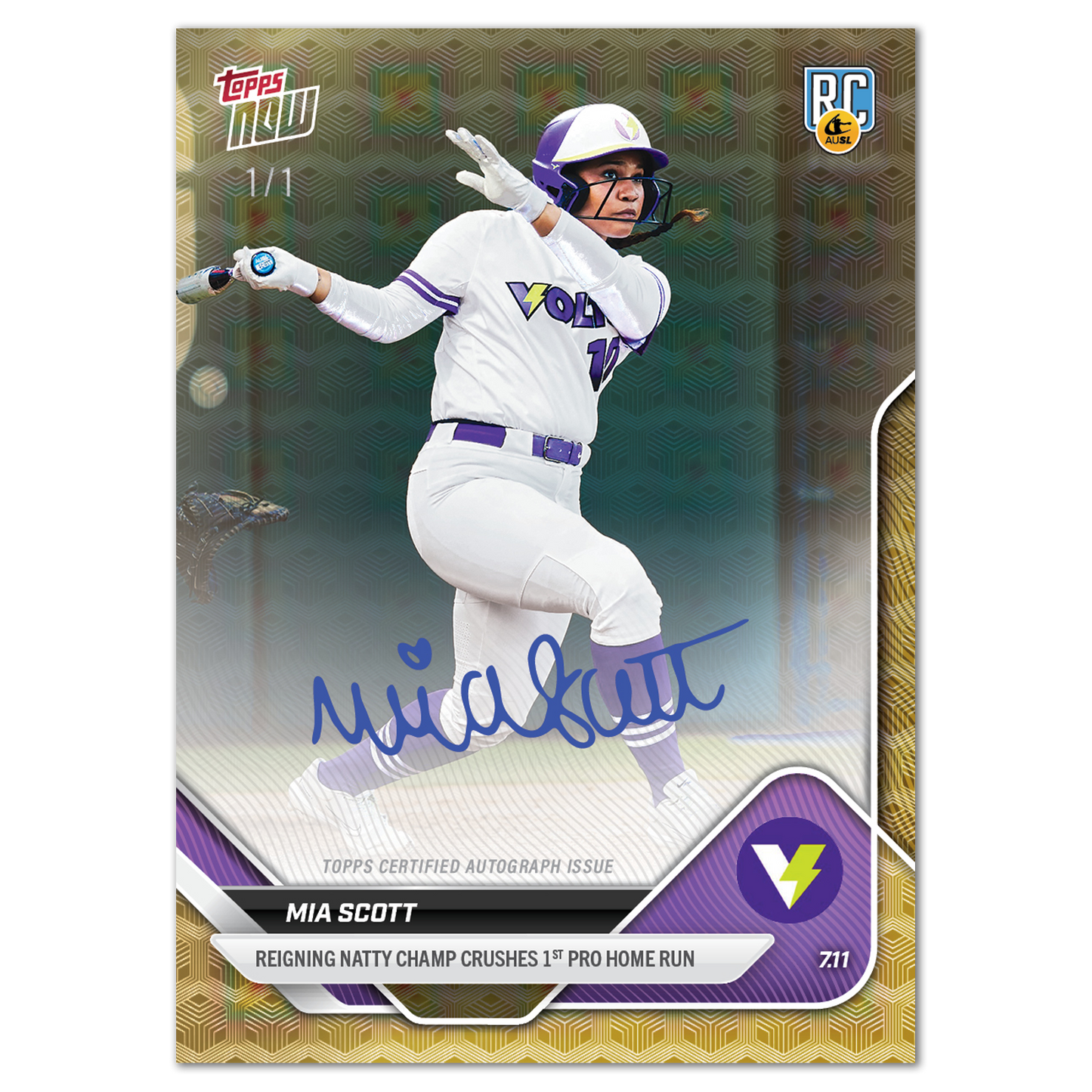 Mia Scott - 2025 AUSL Topps NOW® - Card 17 - LOOK FOR AUTOS - PR: 1290