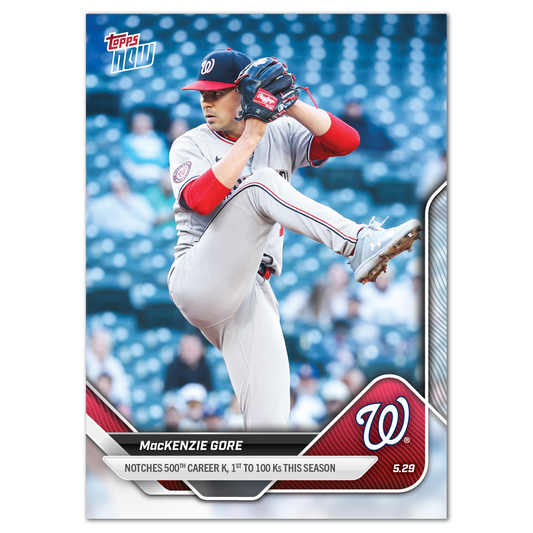 MacKenzie Gore - 2025 MLB Topps NOW® - Card 232 - PR: 444