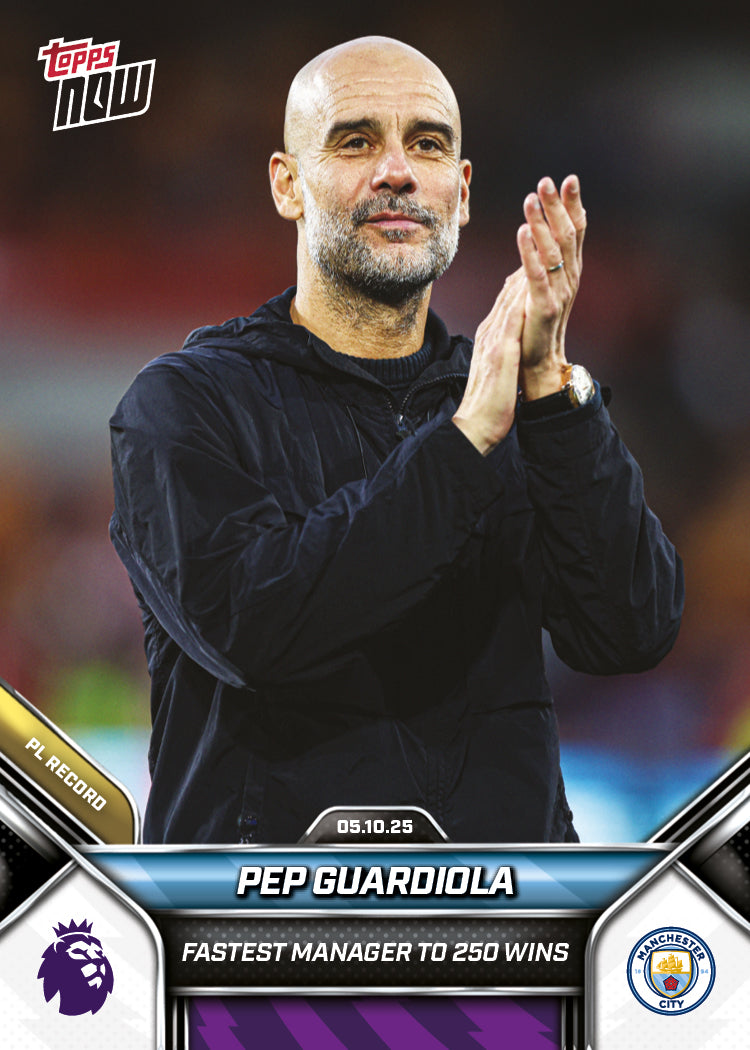 Pep Guardiola - 2025-26 Premier League Topps NOW® - Card 34 - PR: 591