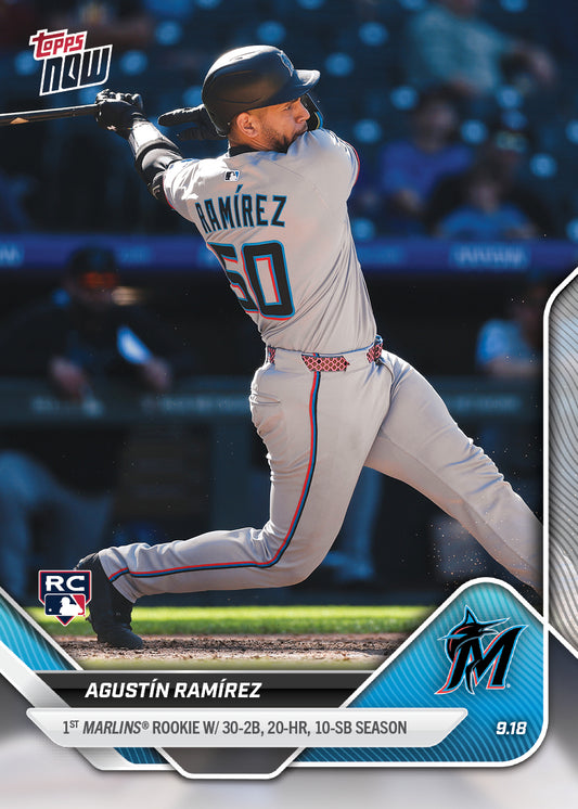 Agustín Ramírez - 2025 MLB Topps NOW® - Card 730 - PR: 599