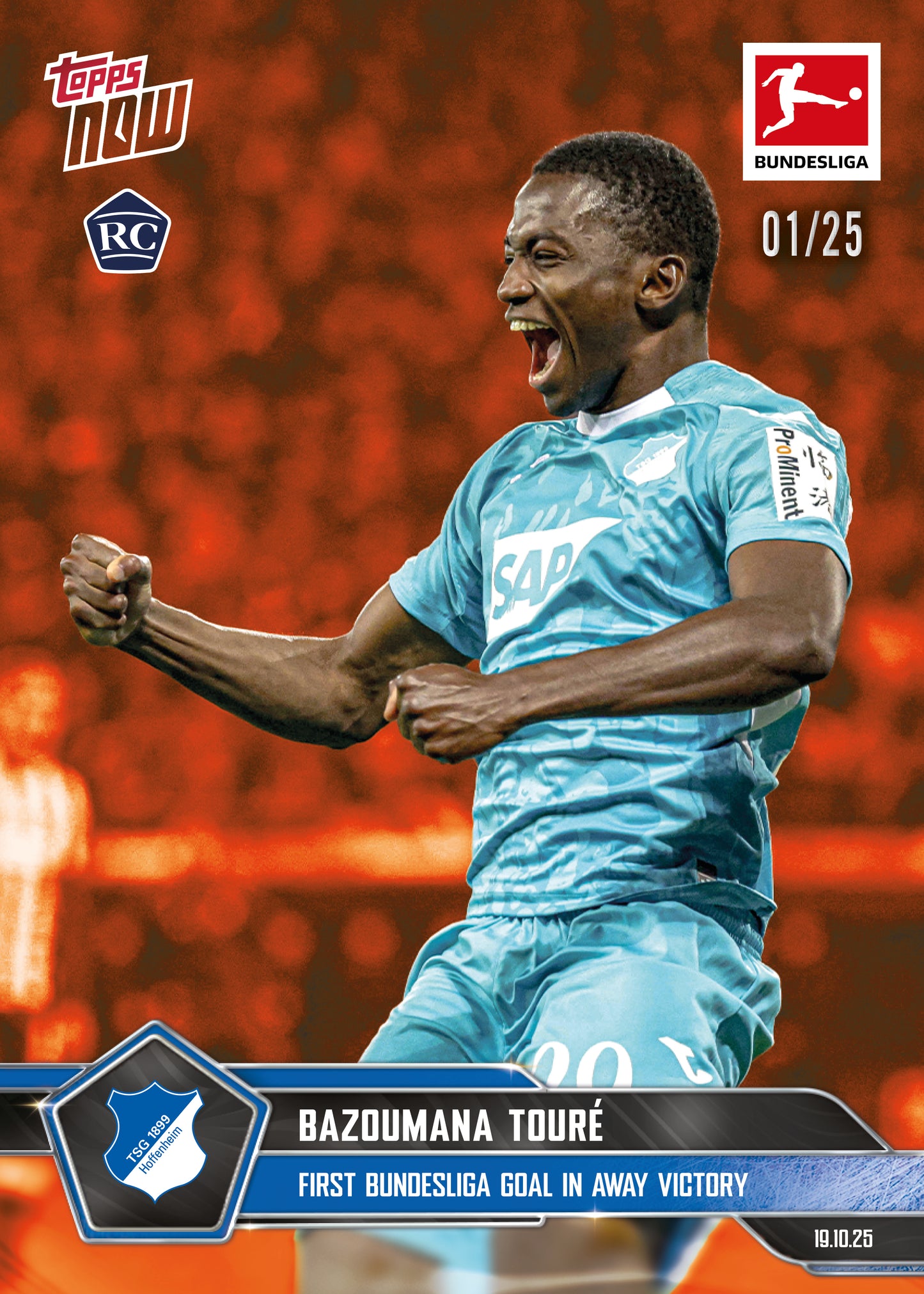 Bazoumana Touré - 2025-26 Bundesliga Topps NOW® - Card 46 - PR: 337