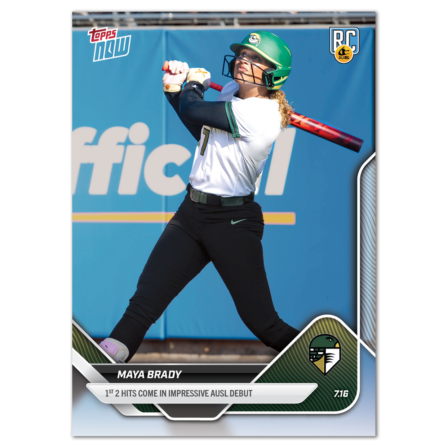 Maya Brady - 2025 AUSL Topps NOW® - Card 20 - LOOK FOR AUTOS - PR: 2184