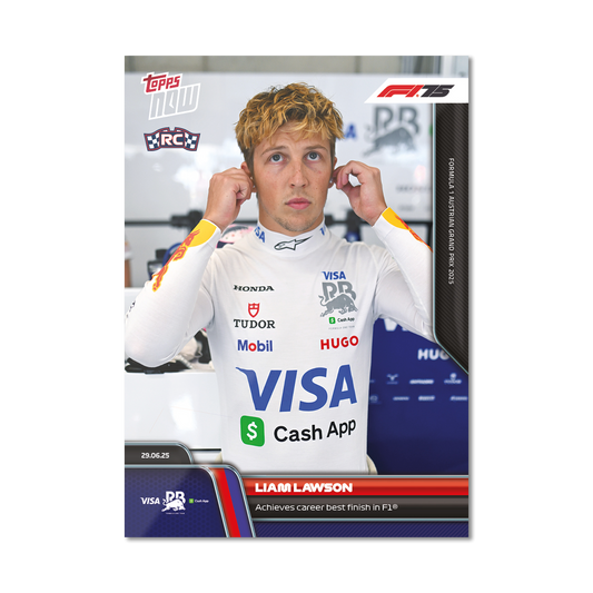 Liam Lawson - 2025 Formula 1® Topps NOW® - Card 49 - PR: 798