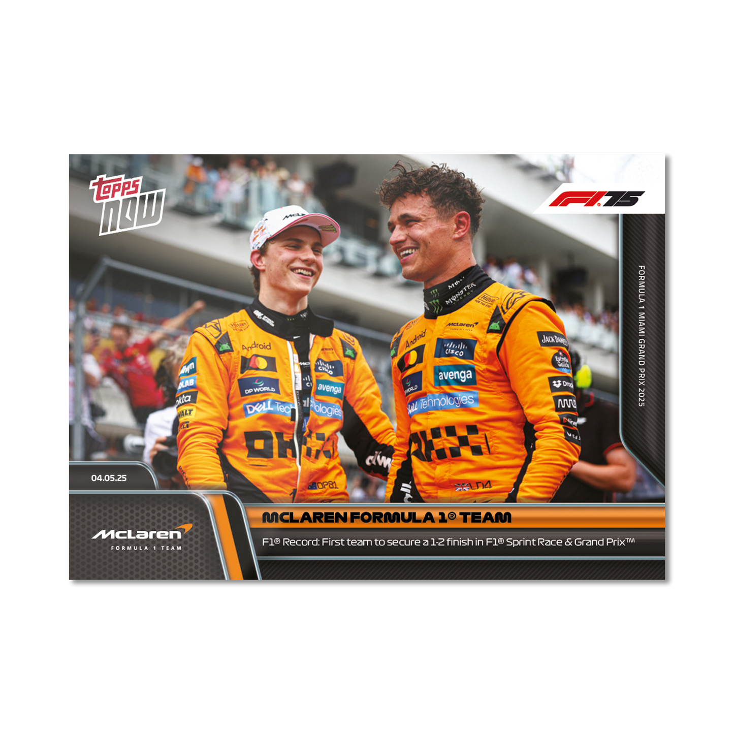 McLaren Formula 1 Team - 2025 Formula 1® Topps NOW® - Card 35 - PR: 1522