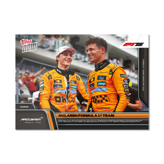 McLaren Formula 1 Team - 2025 Formula 1® Topps NOW® - Card 35 - PR: 1522