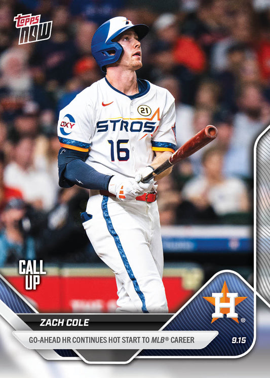 Zach Cole - 2025 MLB Topps NOW® - Card 718 - PR: 1091