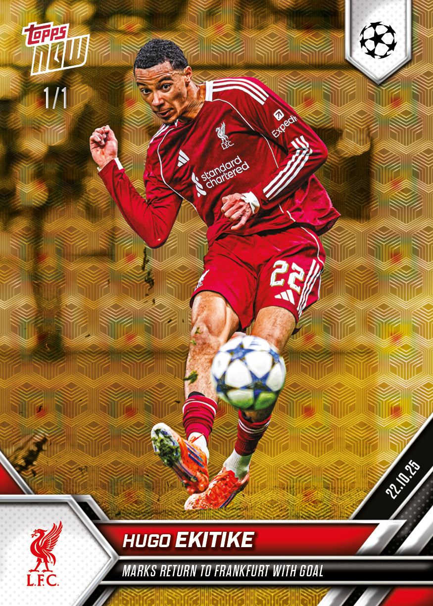 Hugo Ekitike - 2025-26 UCL Topps NOW® - Card 41 - PR: 792