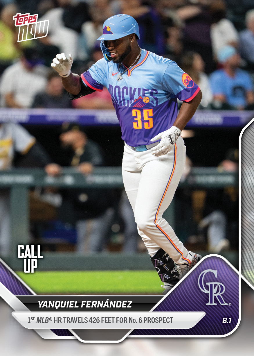 Yanquiel Fernández - 2025 MLB Topps NOW® - Card 500 - PR: 640