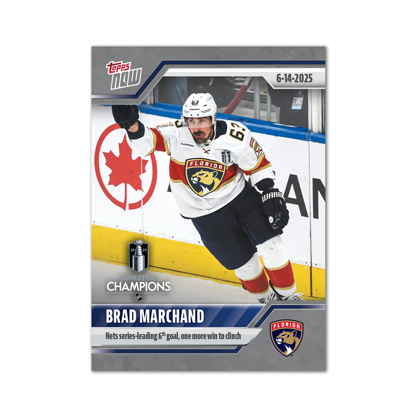 Brad Marchand - 2024-25 NHL Topps NOW® - Sticker # 205 Pack - PR: 445