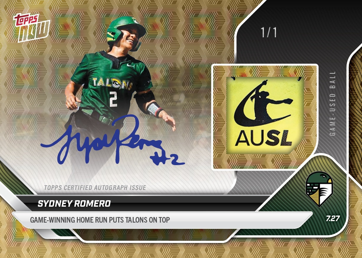 Sydney Romero - 2025 AUSL Topps NOW® - Card 30 - LOOK FOR AUTO-RELICS - PR: 1039