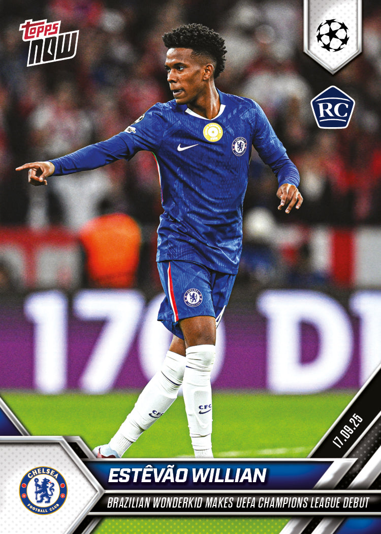 Estêvão - 2025-26 UCL Topps NOW® - Card 18 - PR: 2194