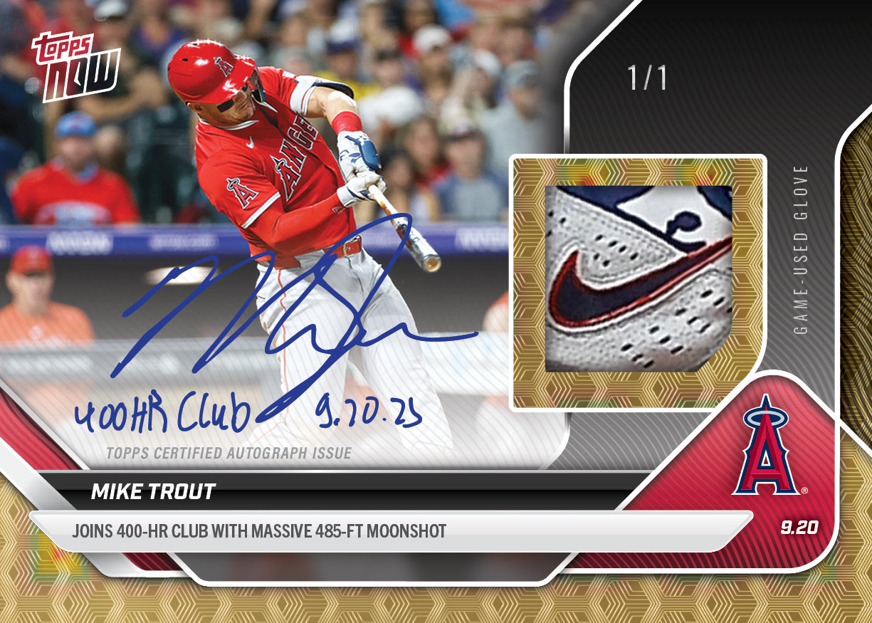 Mike Trout - 2025 MLB Topps NOW® - Card 742 - LOOK FOR AUTO-RELICS - PR: 14912