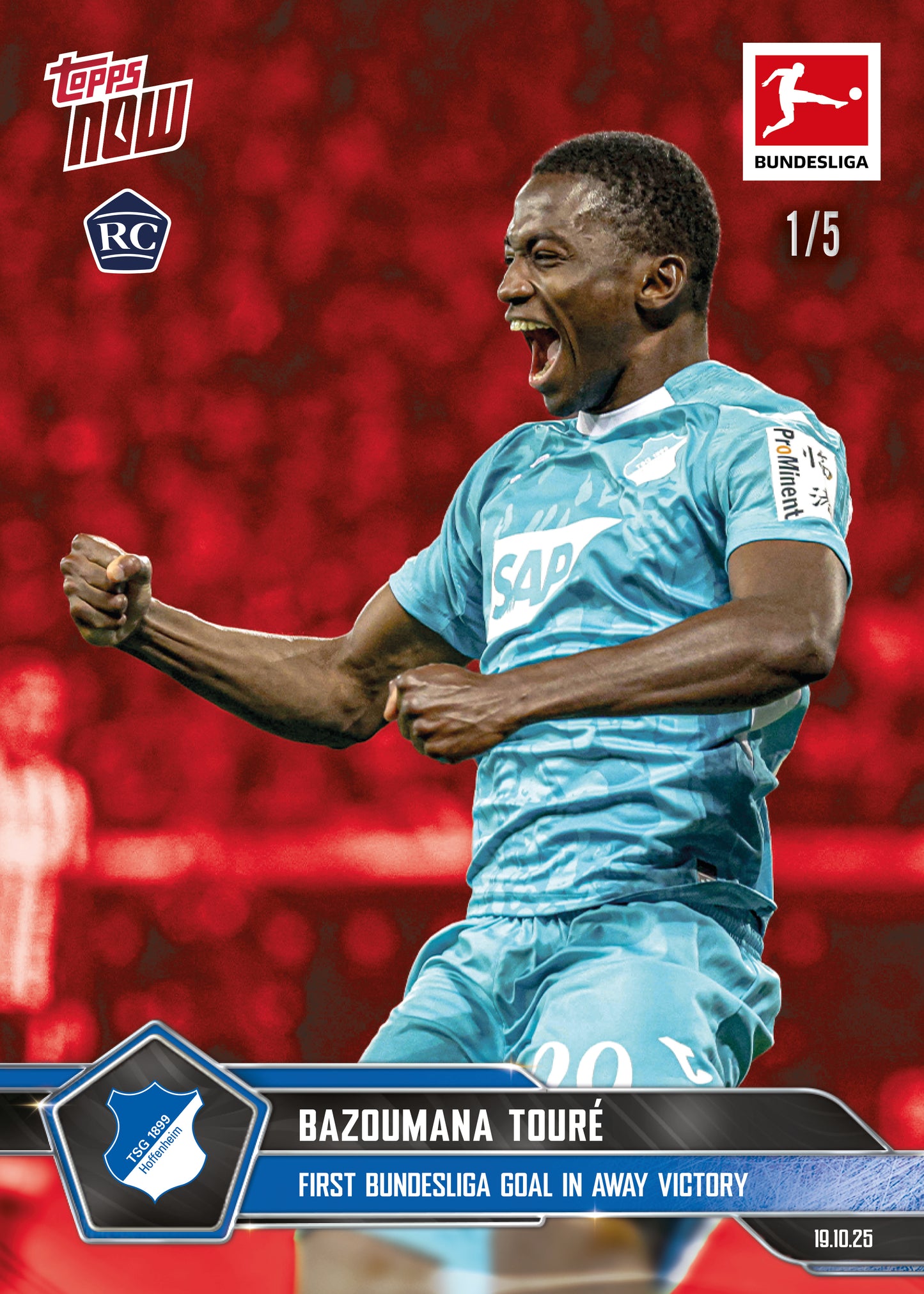 Bazoumana Touré - 2025-26 Bundesliga Topps NOW® - Card 46 - PR: 337