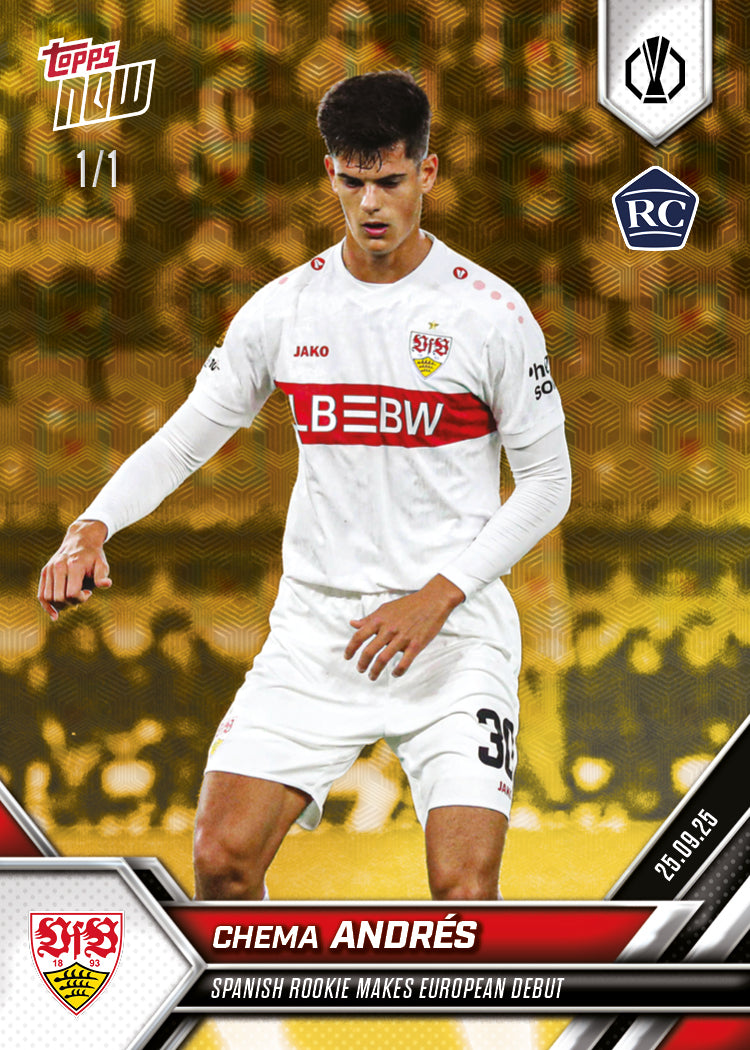 Chema Andrés - 2025-26 UEL Topps NOW® Card 3 - PR: 314