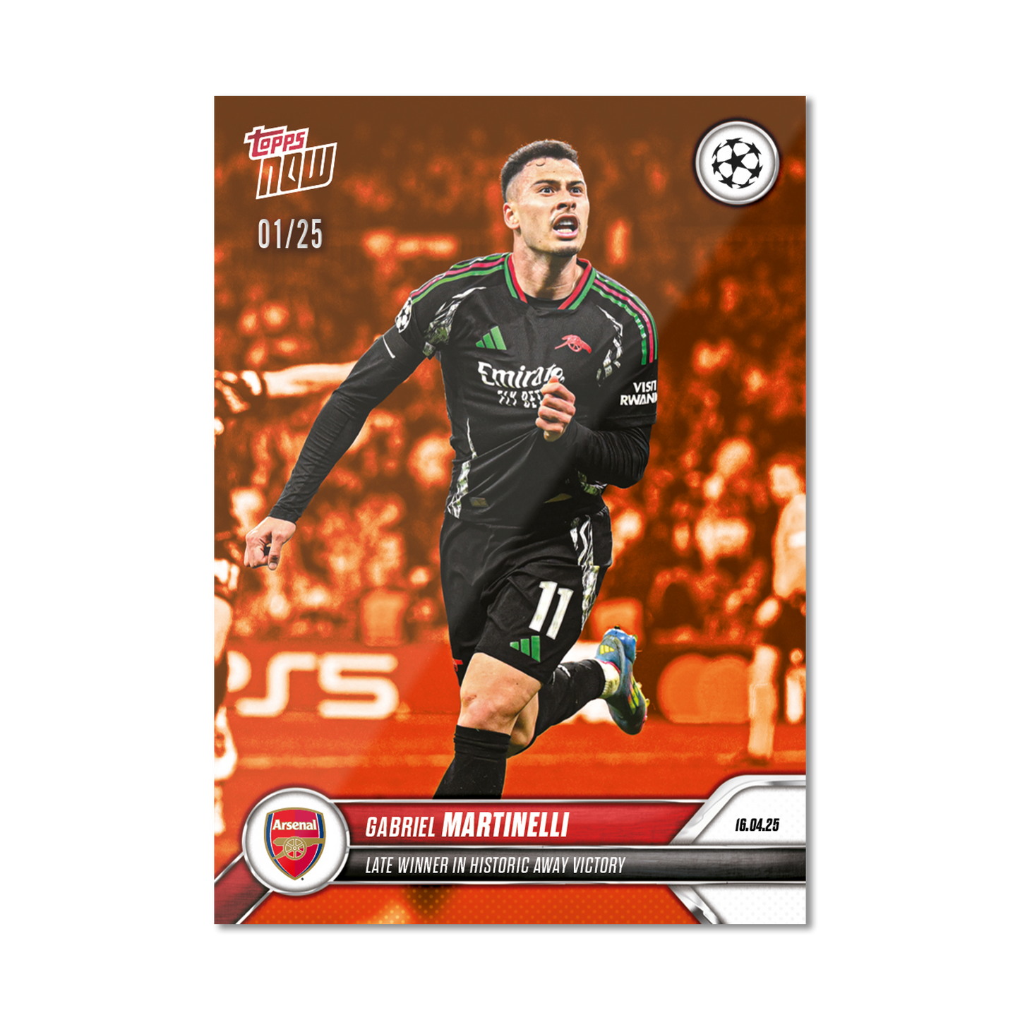 Gabriel Martinelli - 2024-25 UCL Topps NOW® - Card 144 - PR: 590