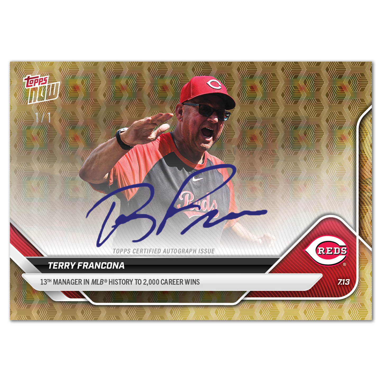Terry Francona - 2025 MLB Topps NOW® - Card 425 - LOOK FOR AUTOS - PR: 946