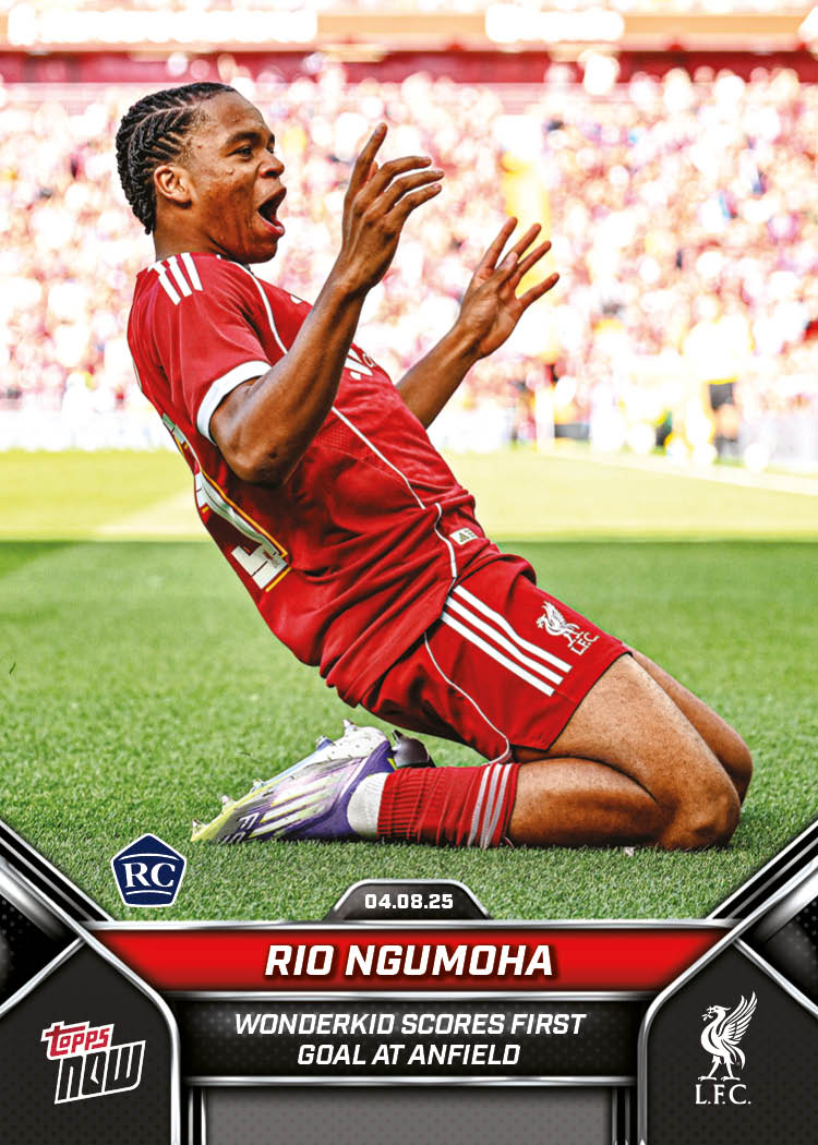 Rio Ngumoha - 2024-25 Liverpool Topps NOW® - Card 3 - PR: 8991
