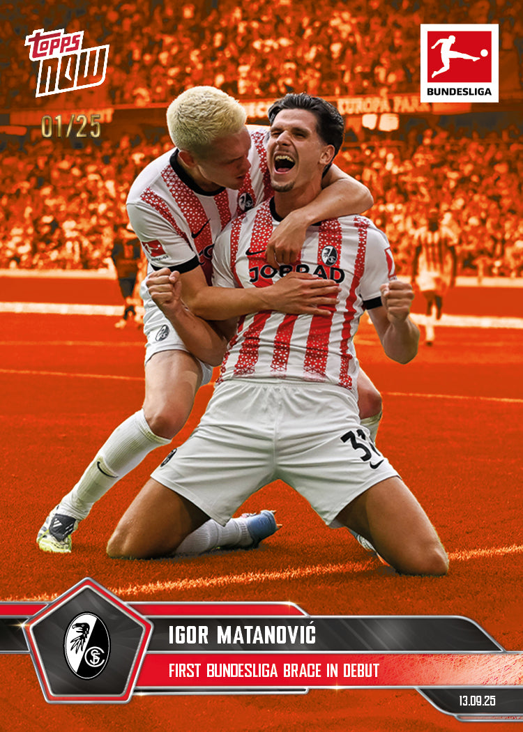 Igor Matanović - 2025-26 Bundesliga Topps NOW® - Card 19 - PR: 184