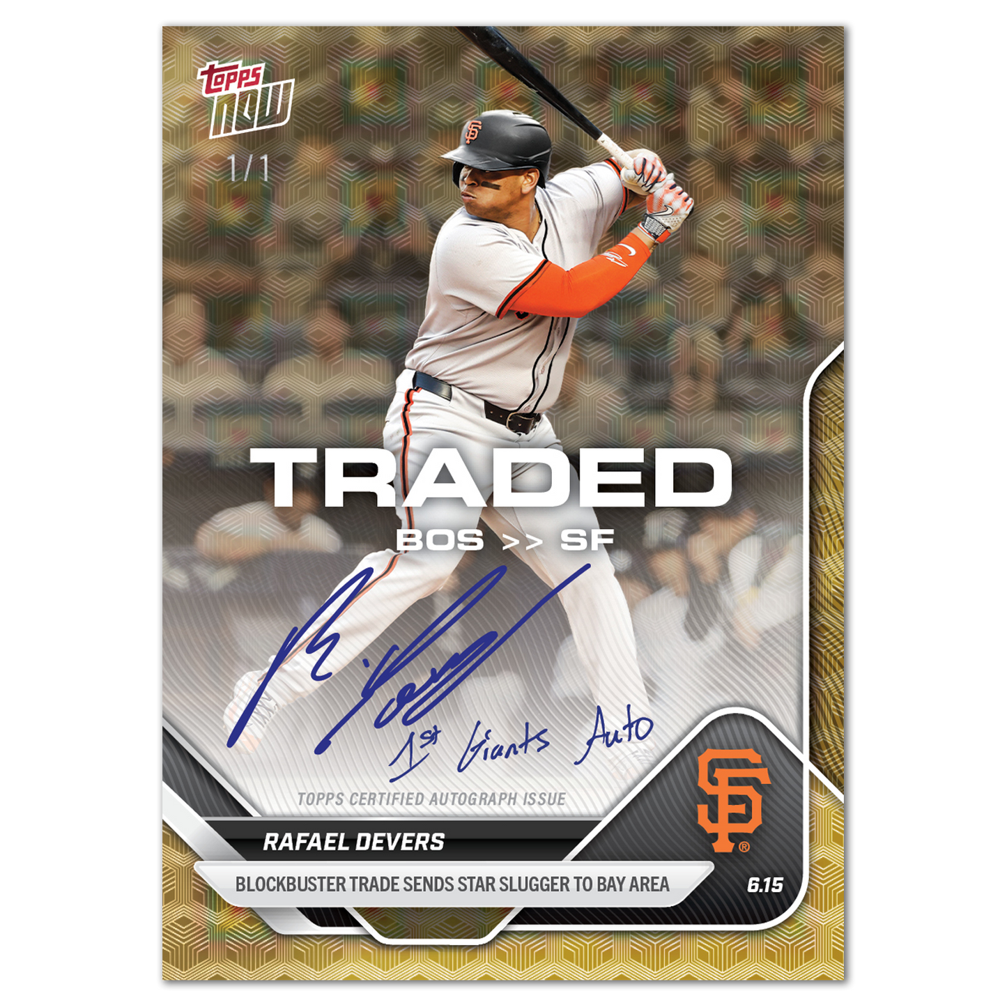 Rafael Devers - 2025 MLB Topps NOW® - Card 303 - LOOK FOR AUTOS - PR: 5298