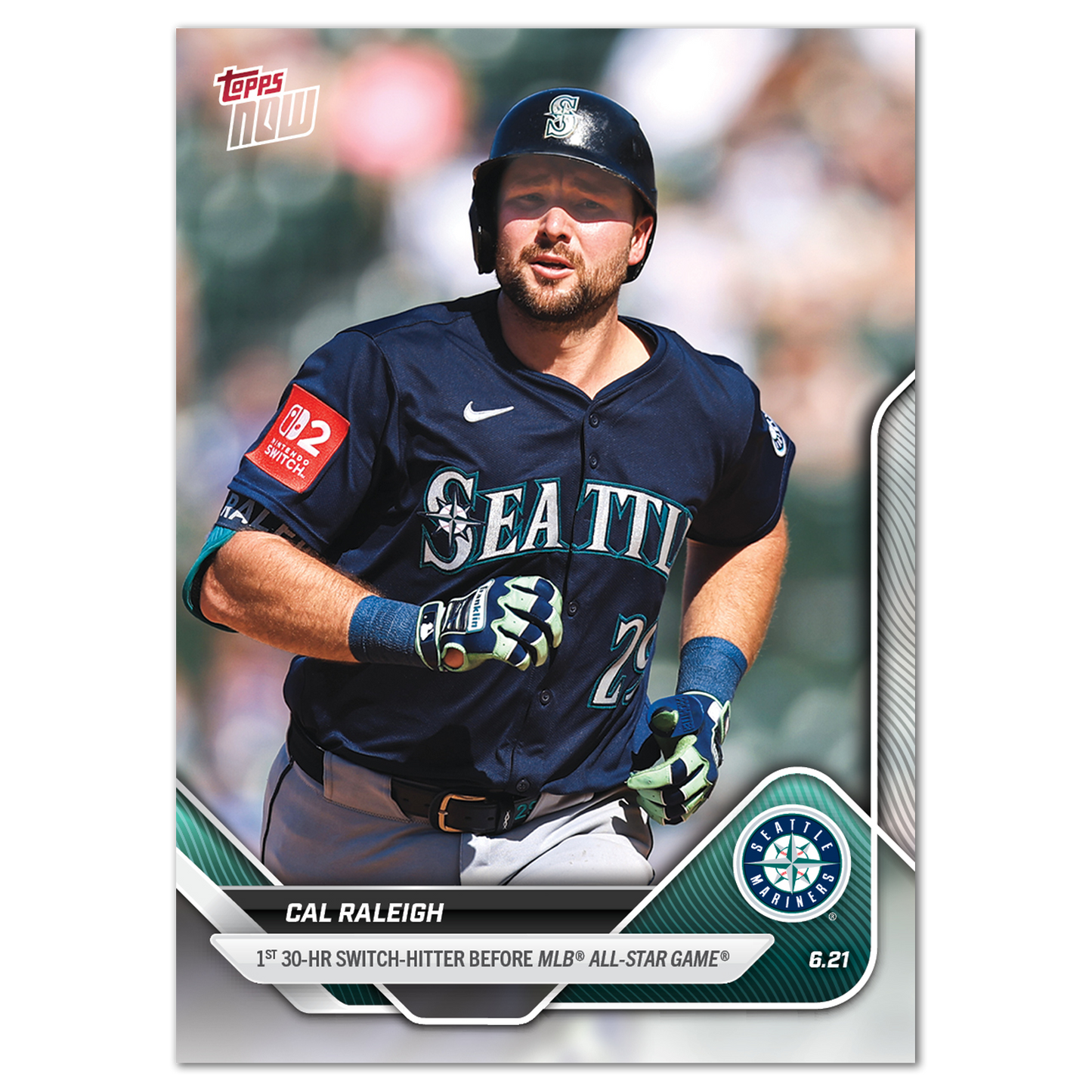 Cal Raleigh - 2025 MLB Topps NOW® - Card 331 - PR: 1724