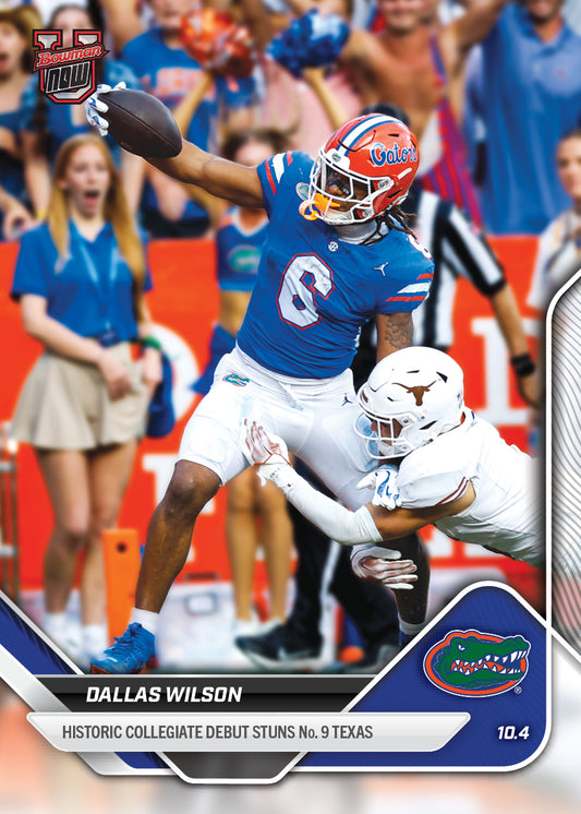 Dallas Wilson - 2025-26 Bowman U NOW® Football - Card 24 - PR: 1075