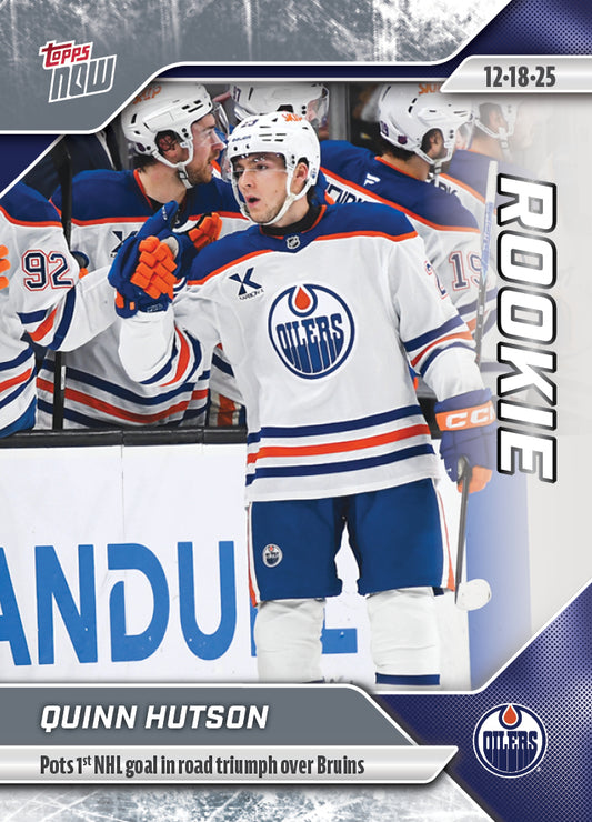 Quinn Hutson - 2025-26 NHL Topps NOW® - Sticker # 65 Pack - PR: 325