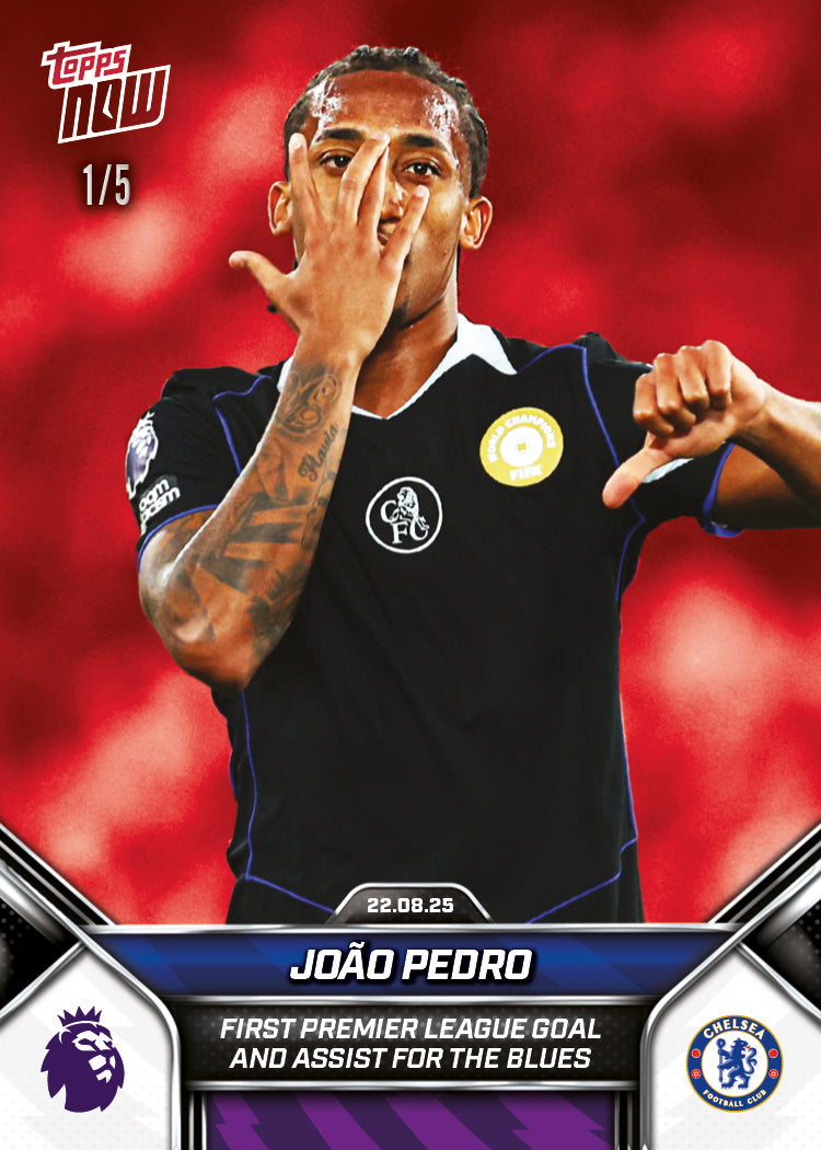 João Pedro - 2025-26 Premier League Topps NOW® - Card 7 - PR: 1073