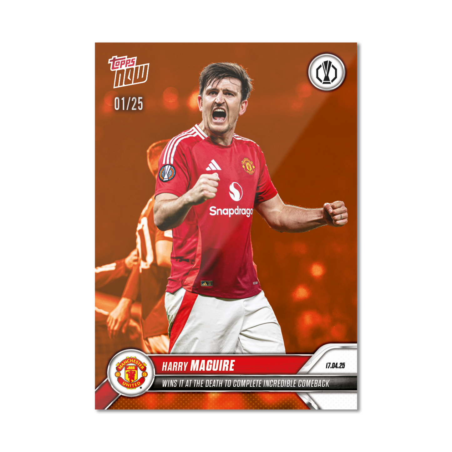 Harry Maguire - 2024-25 UEL Topps NOW® Card 29 - PR: 714