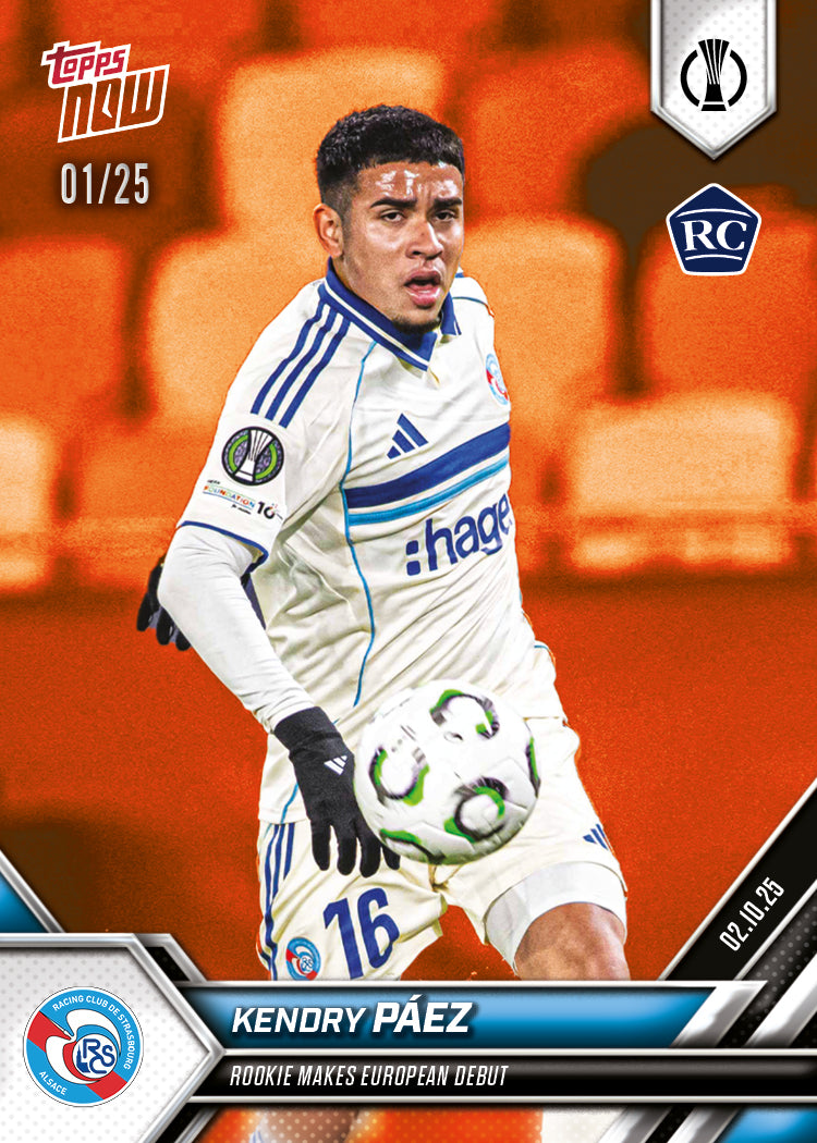 Kendry Páez - 2025-26 UECL Topps NOW® - Card 2 - PR: 862