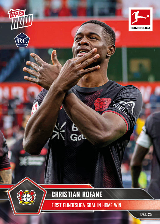 Christian Kofane - 2025-26 Bundesliga Topps NOW® - Card 38 - PR: 387