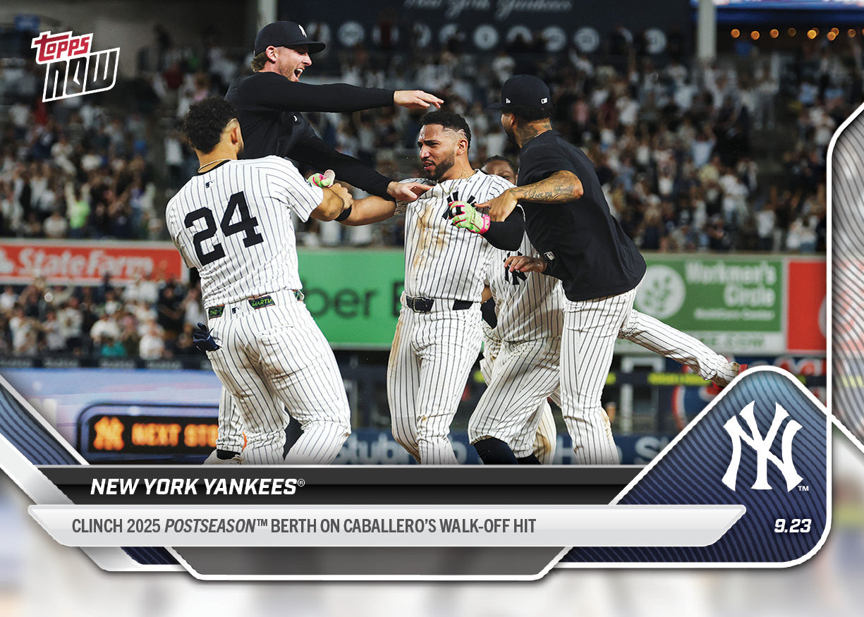 New York Yankees - 2025 MLB Topps NOW® - Card 752 - PR: 1100