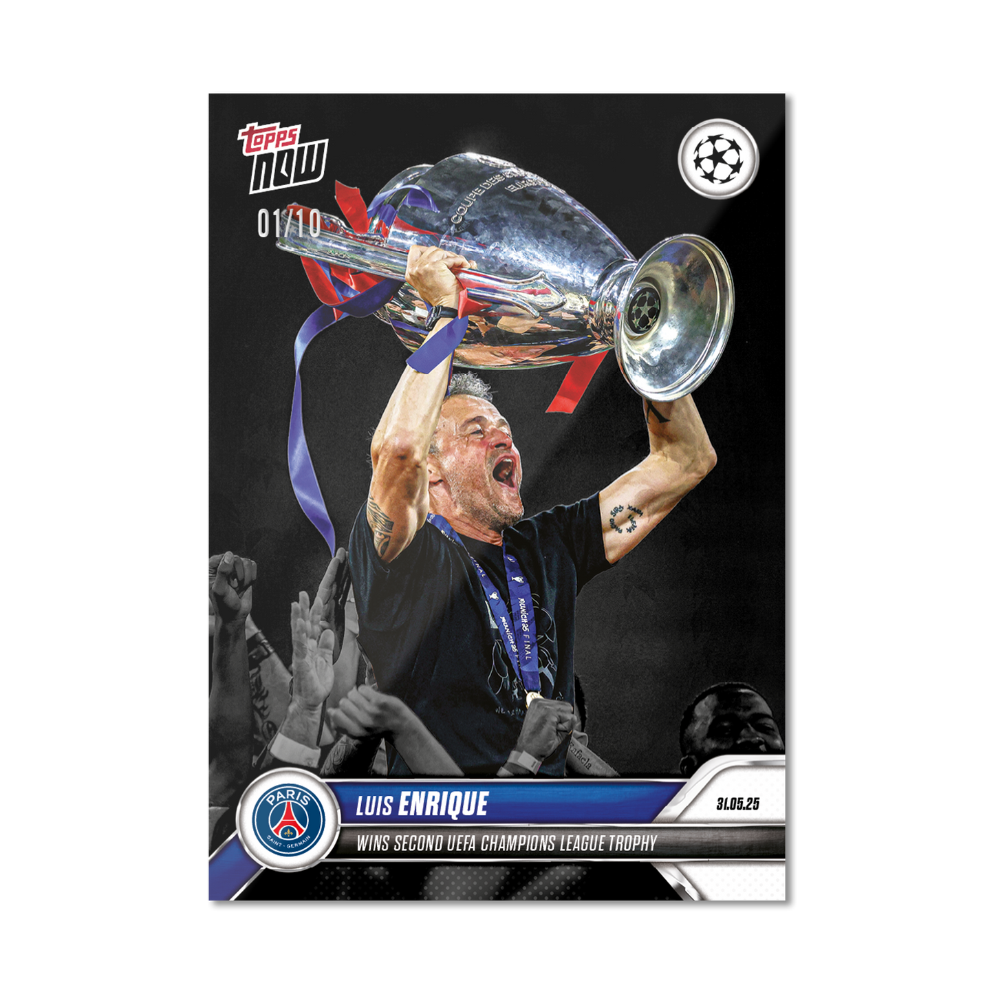 Luis Enrique - 2024-25 UCL Topps NOW® - Card 161 - LOOK FOR AUTO - PR: 1221