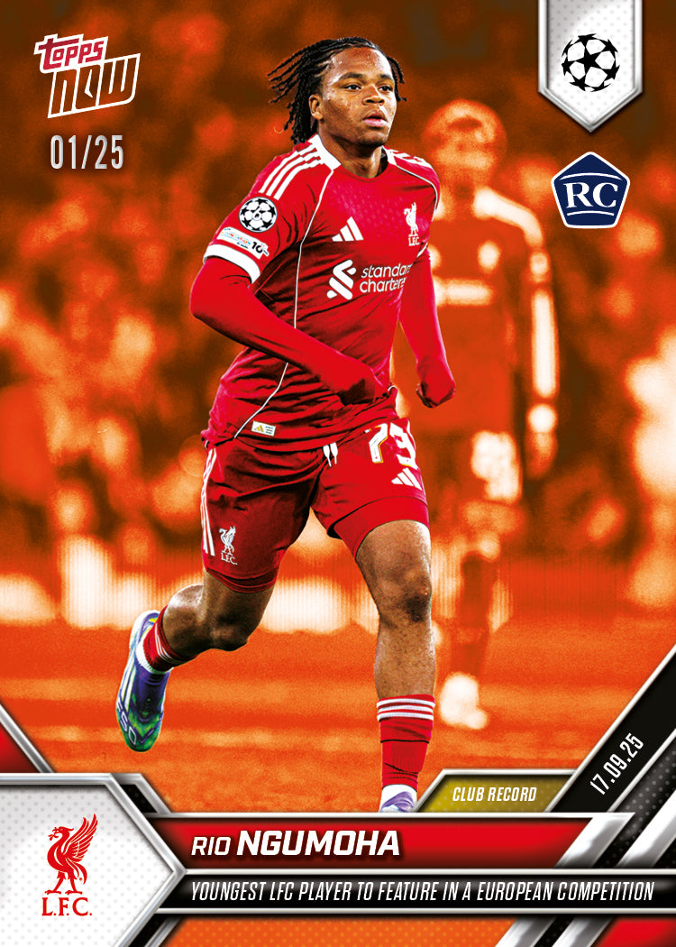Rio Ngumoha - 2025-26 UCL Topps NOW® - Card 14 - PR: 2412