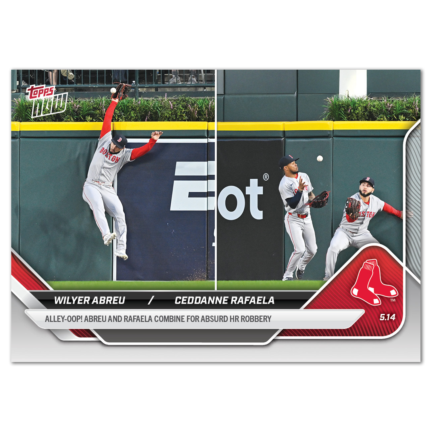 Wilyer Abreu / Ceddanne Rafaela - 2025 MLB Topps NOW® - Card 181 - PR: 830